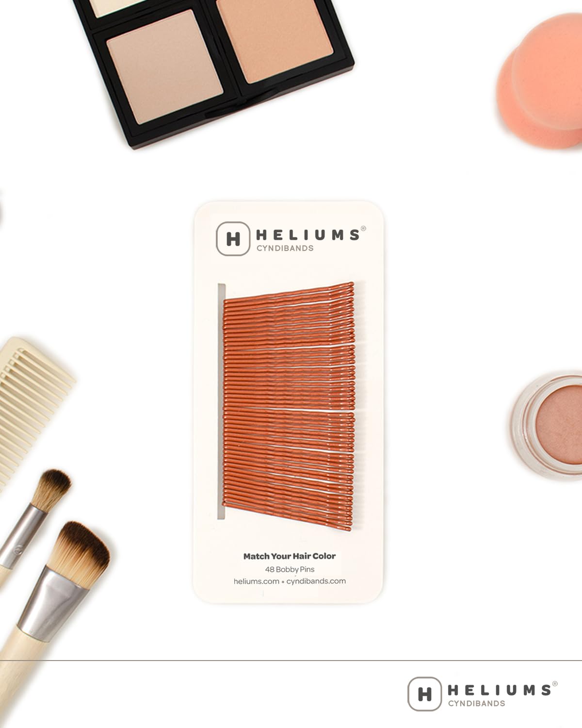 Heliums horquillas gris mate 2 pulgadas, onduladas, diseño sin níquel duradero.