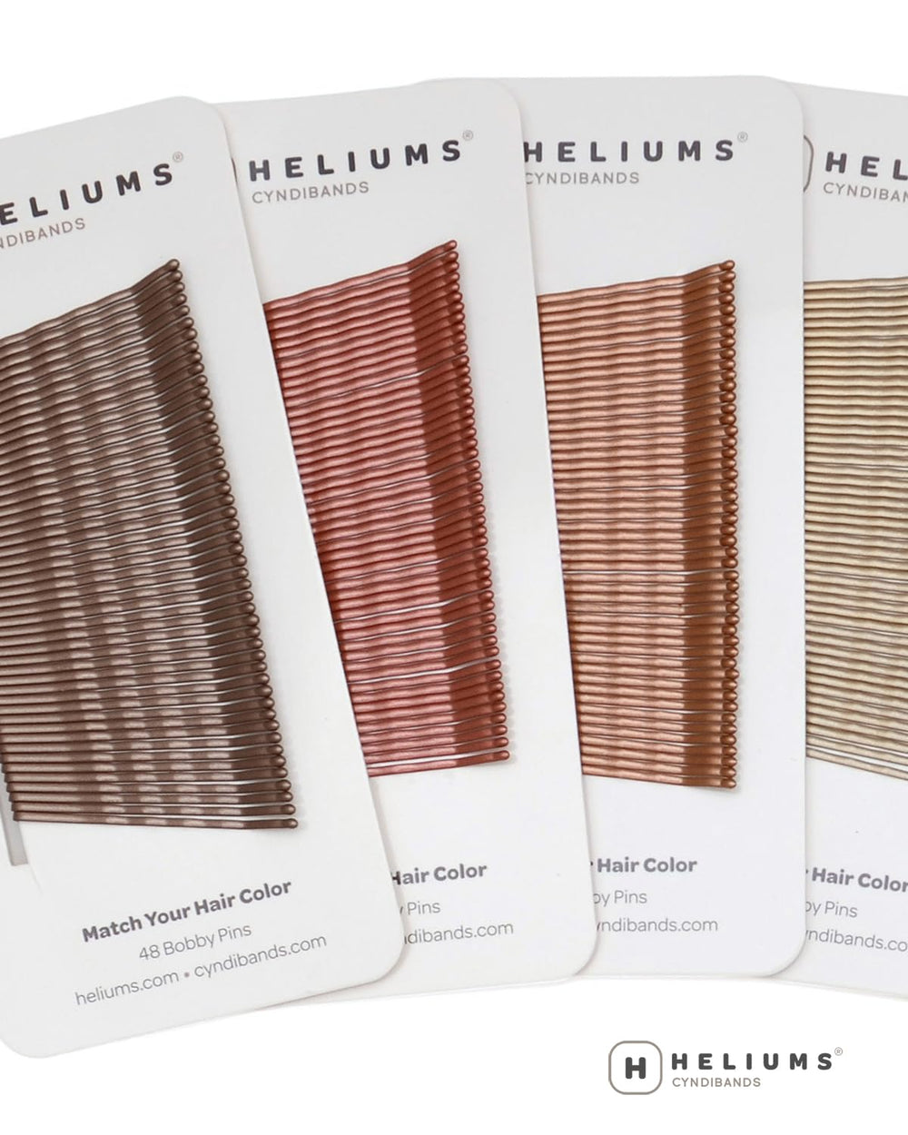 Heliums horquillas jengibre acabado neutro y discreto