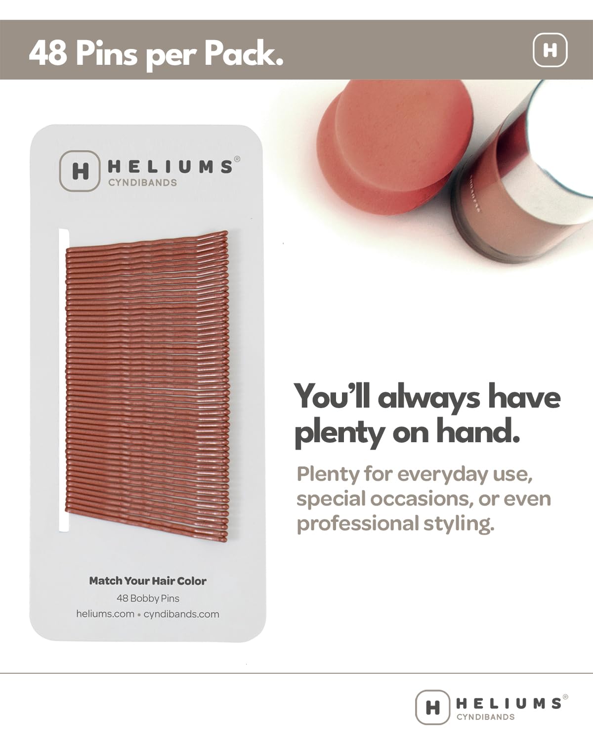Heliums horquillas jengibre para estilo profesional