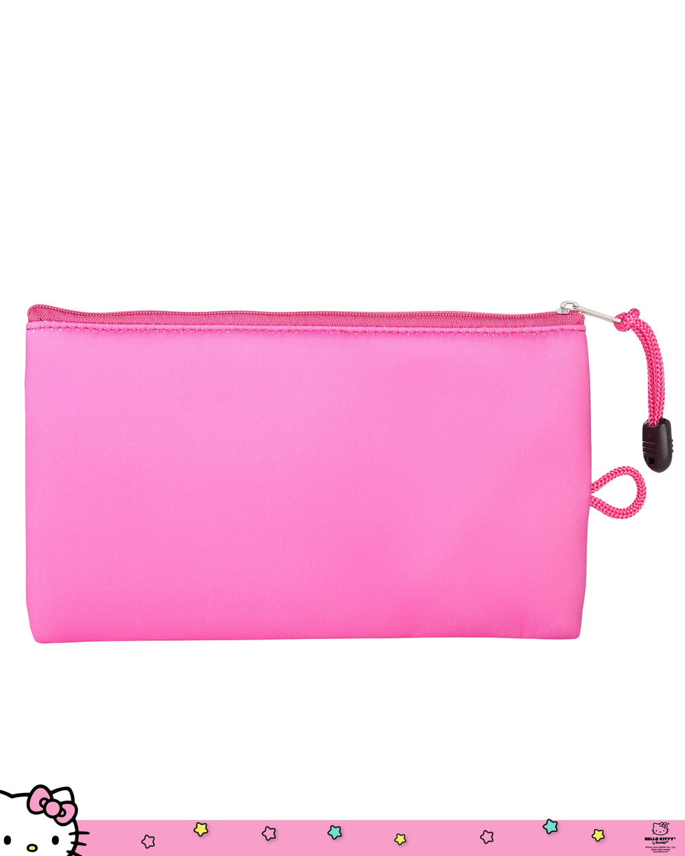 Hello Kitty bolsa de viaje rosa y compacta ideal para cosméticos y accesorios pequeños.