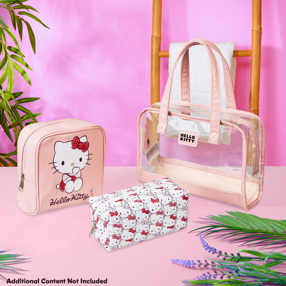 Hello Kitty bolso de aseo mediano para maquillaje, ideal para organizar productos diarios.