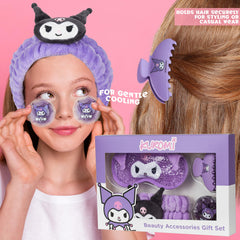 Hello Kitty Kuromi diadema peluche para el cuidado facial y la limpieza.