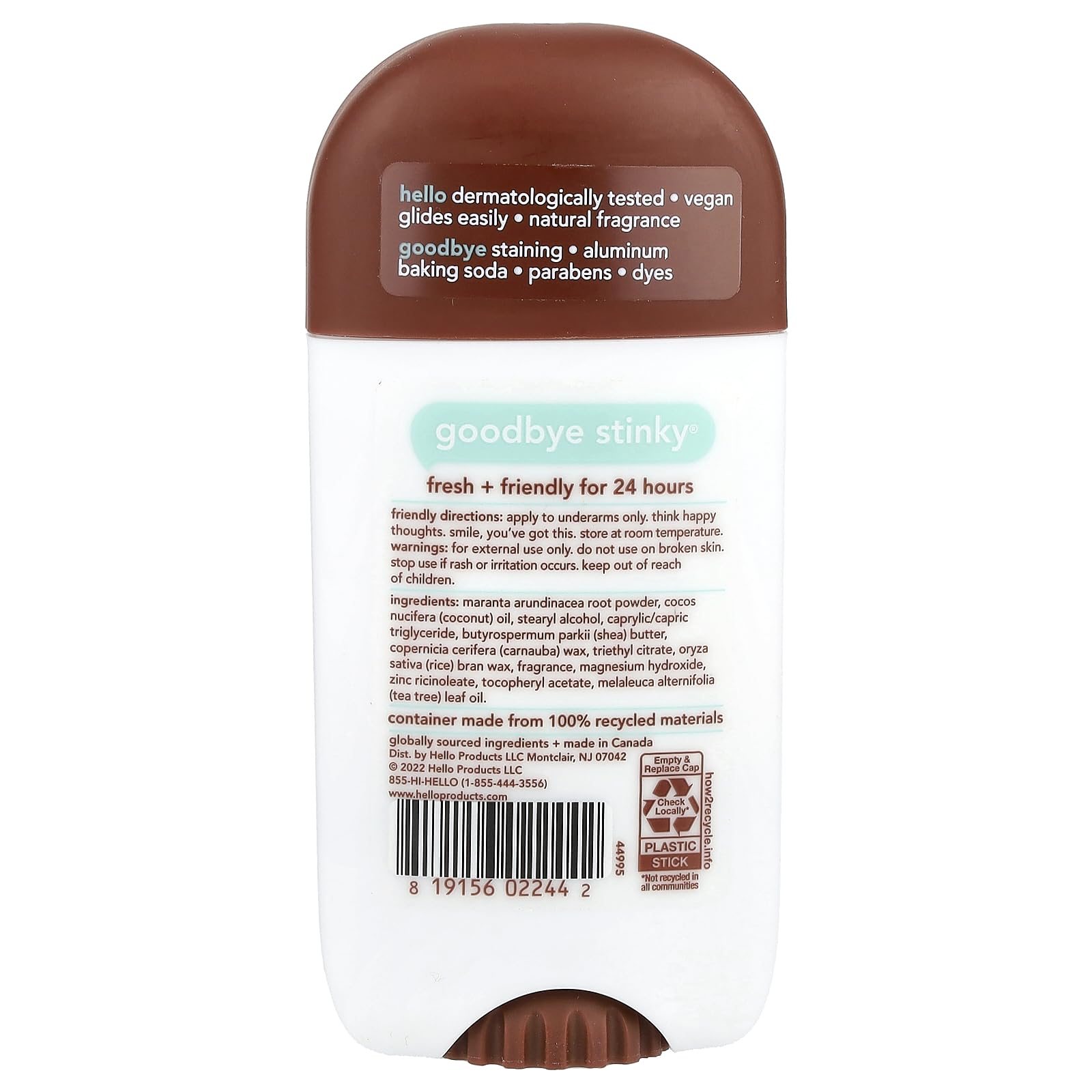 Desodorante Hello Sweet Coconut, aplicación ergonómica en la palma para mayor comodidad.