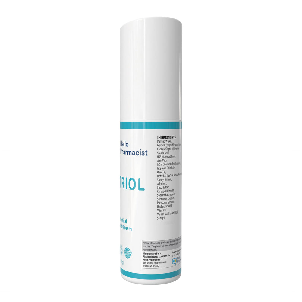 HelloPharmacist Estriol 5.0 crema con ácido hialurónico, hidratación de larga duración