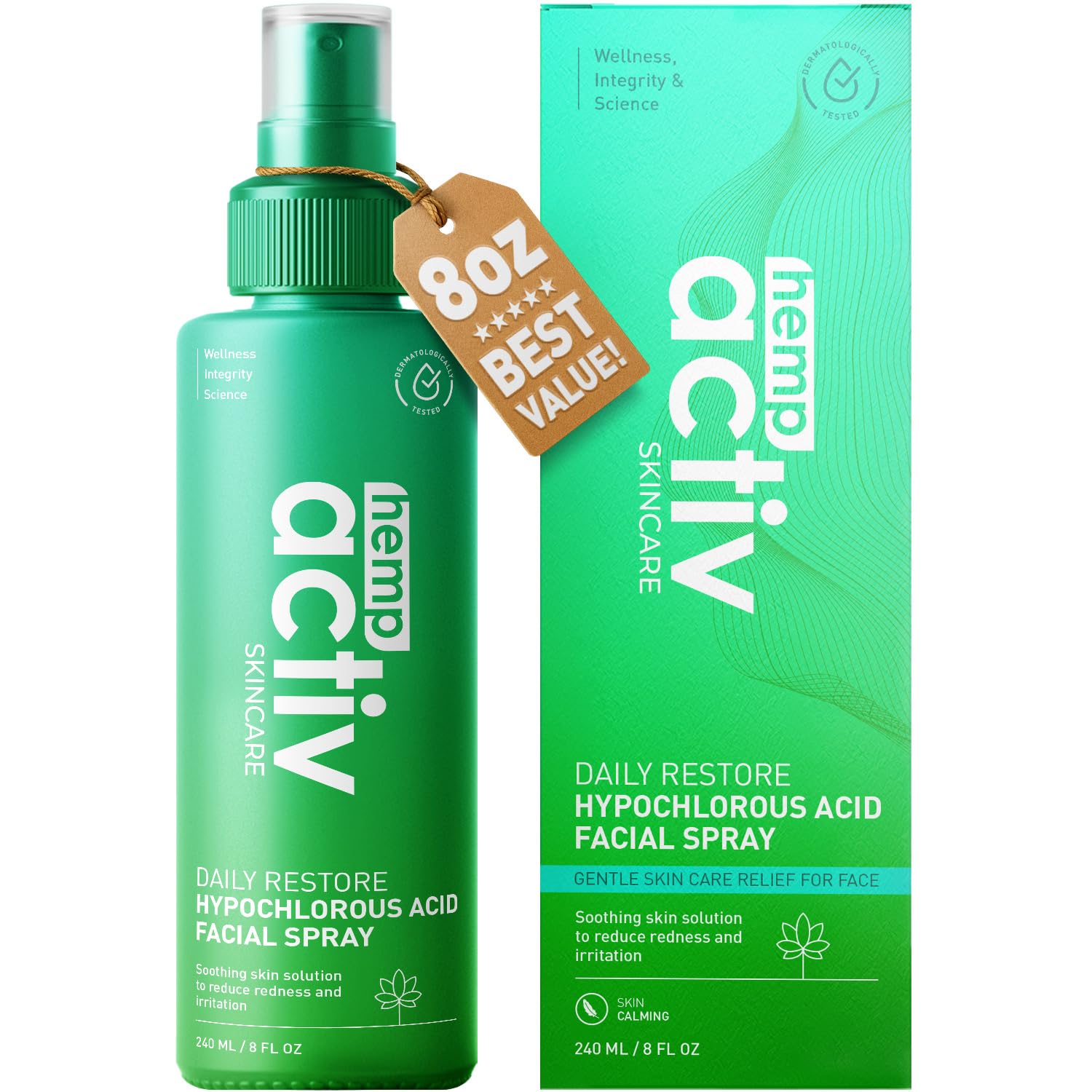 HEMPACTIV HOCl para cara y cuerpo, equilibrio y refresco diario