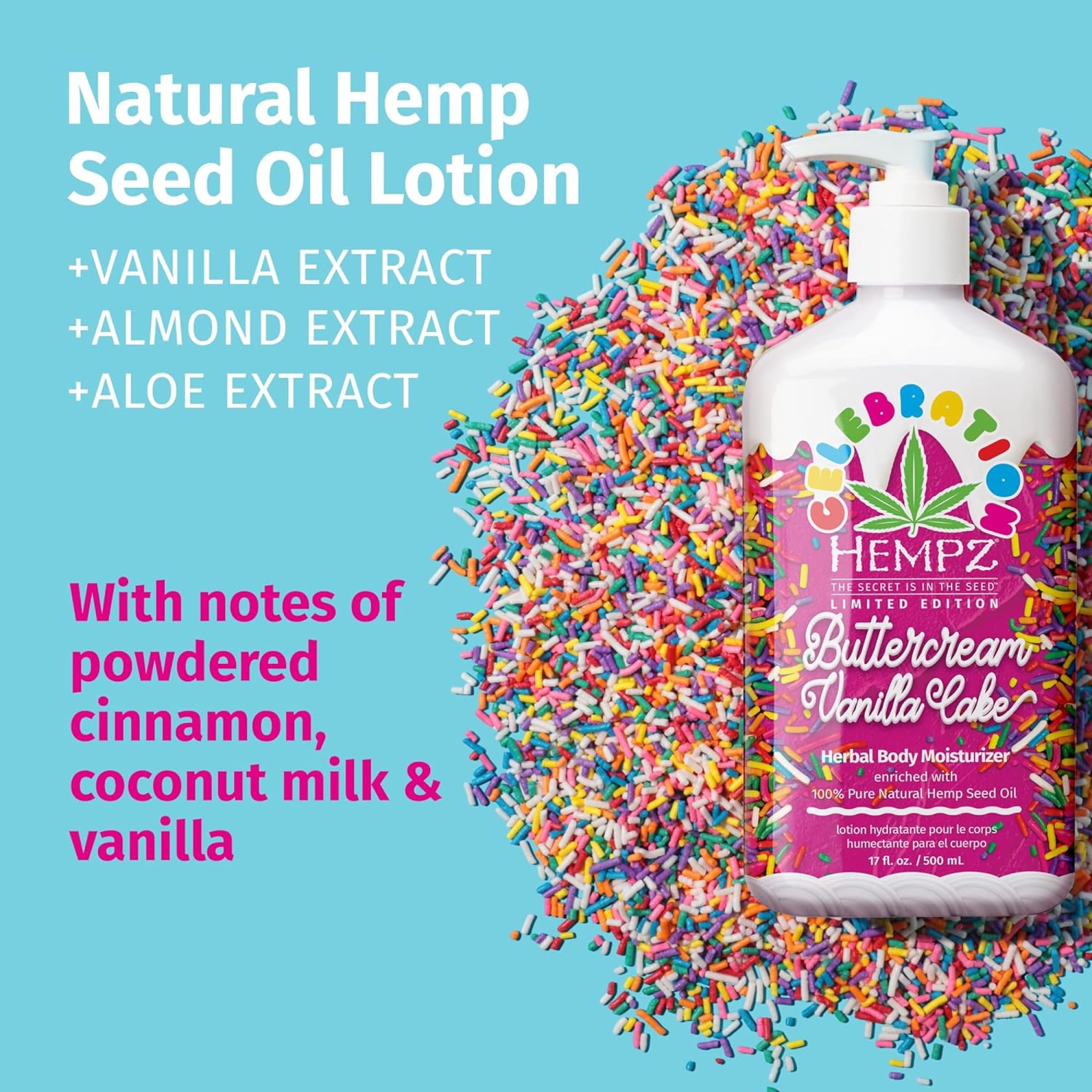 Hempz aceite de semilla cáñamo nutre y reconforta la piel.