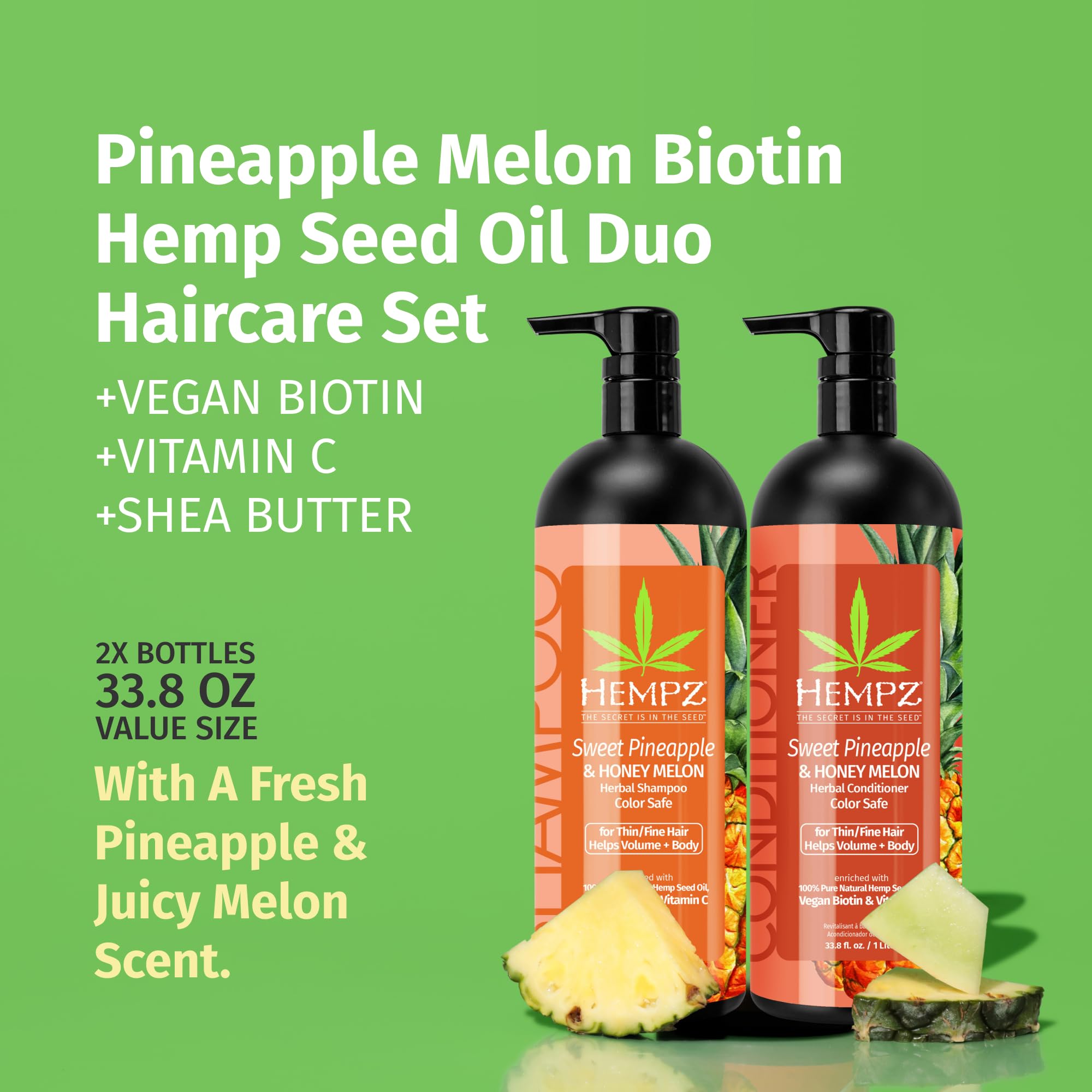 HEMPZ Acondicionador fragancia piña-dulce-melon-miel para suavidad
