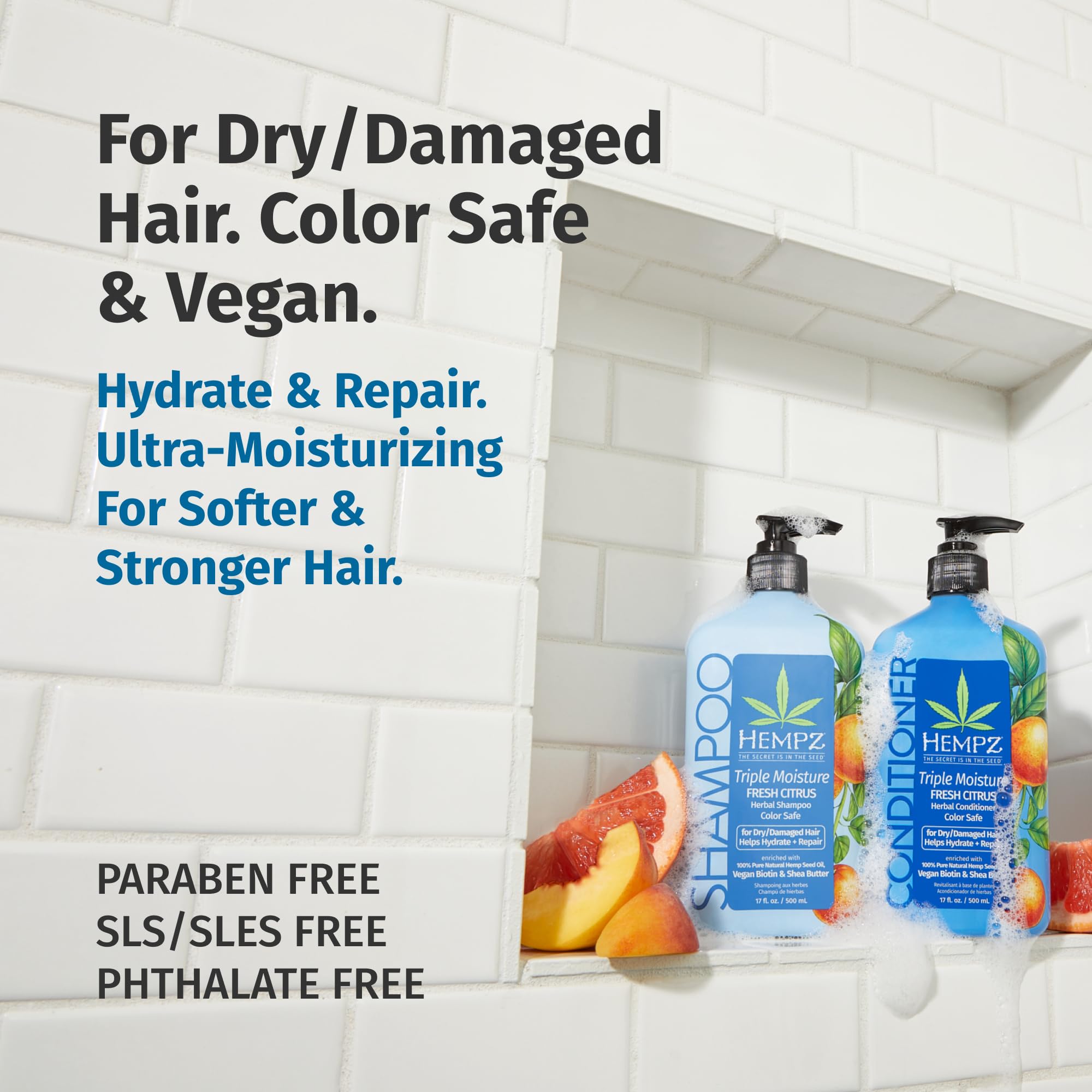 Hempz para cabello dañado: mejora suavidad y manejo