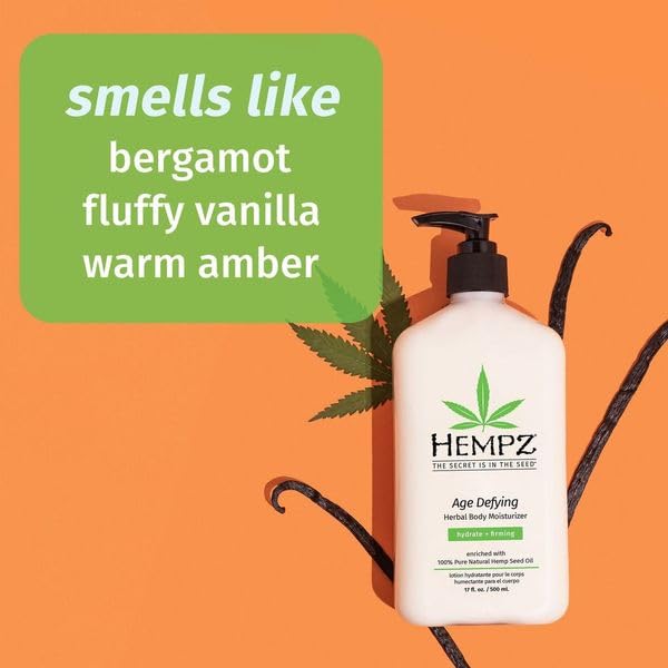 Hempz Age Defying, textura cremosa que se absorbe fácilmente.