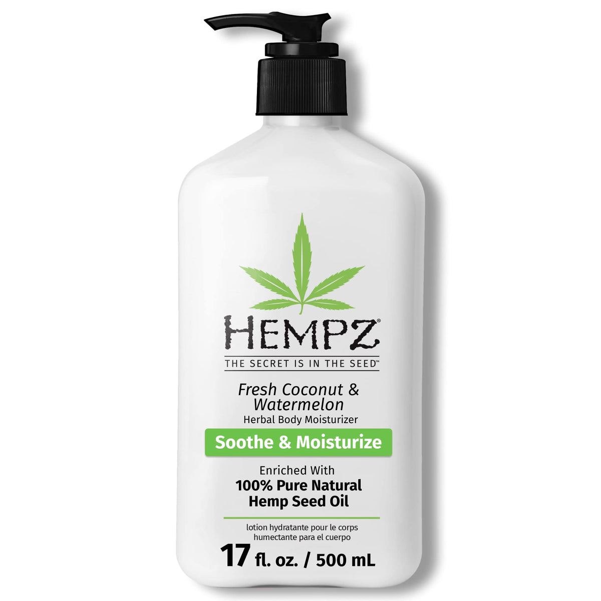 Hempz crema cuerpo Coco Sandía: hidratación suave y aroma refrescante para la piel.
