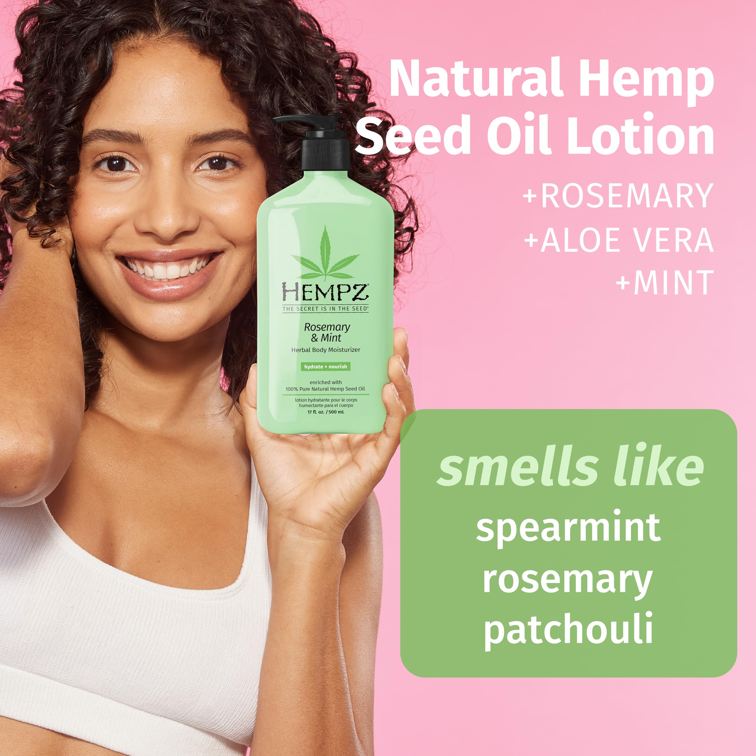 Aroma fresco de romero y menta que vigorizan la piel.