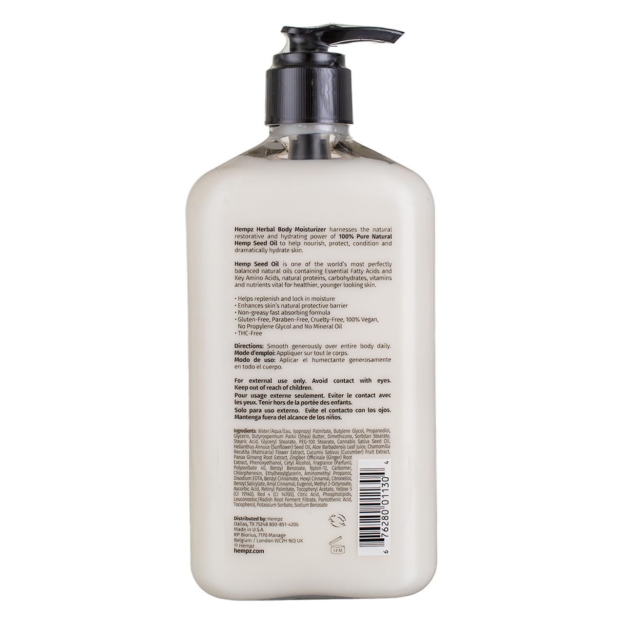 Hempz crema hidratante vegana con manteca de karité para piel suave