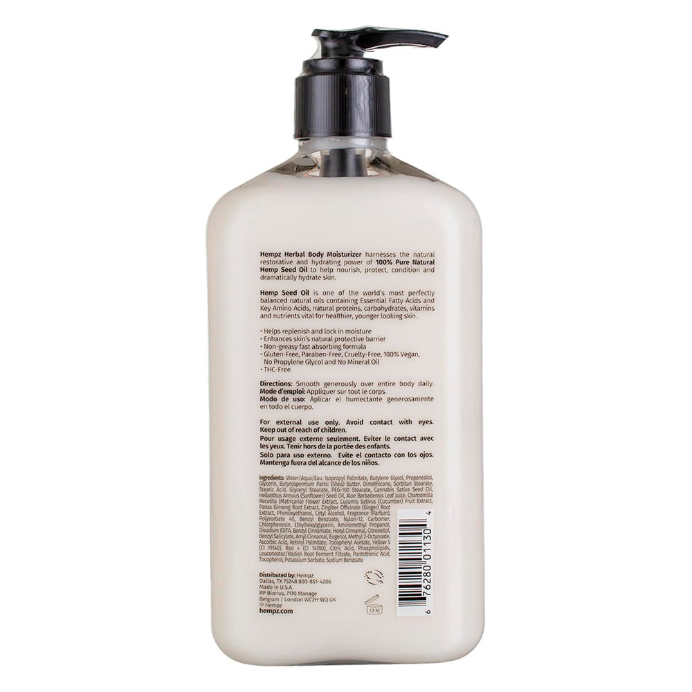 Hempz crema hidratante vegana con manteca de karité para piel suave