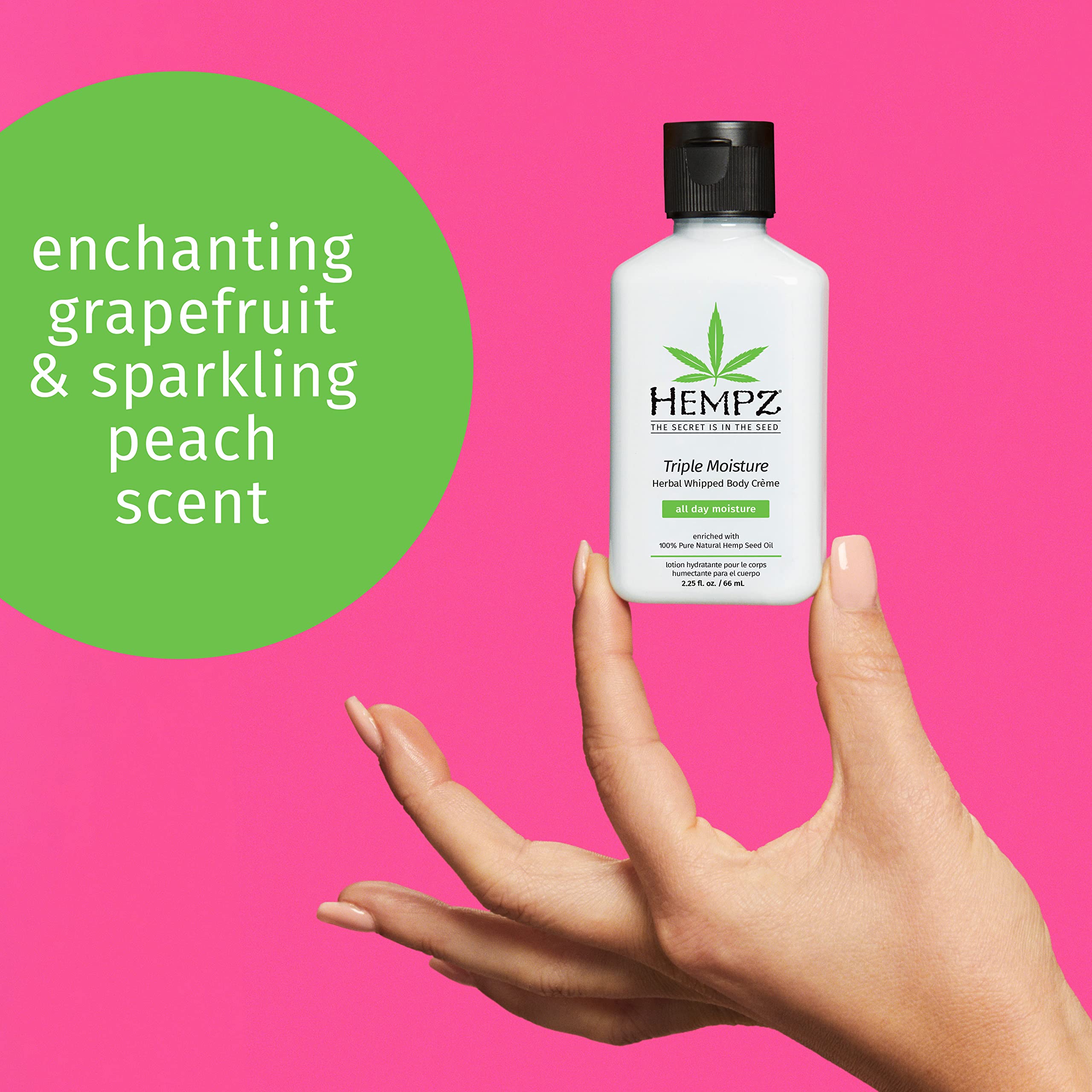 Hempz fragancia durazno toronja para aroma suave todo el día