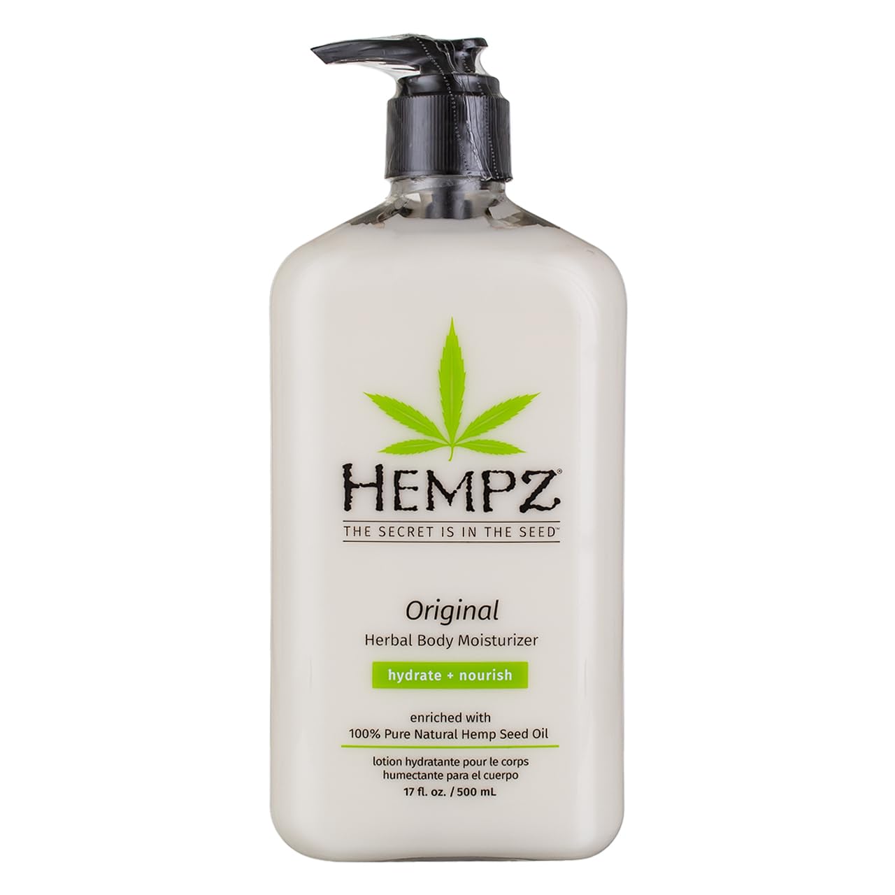Hempz Hidratante Corporal Original con dispensador de 500 ml para uso diario
