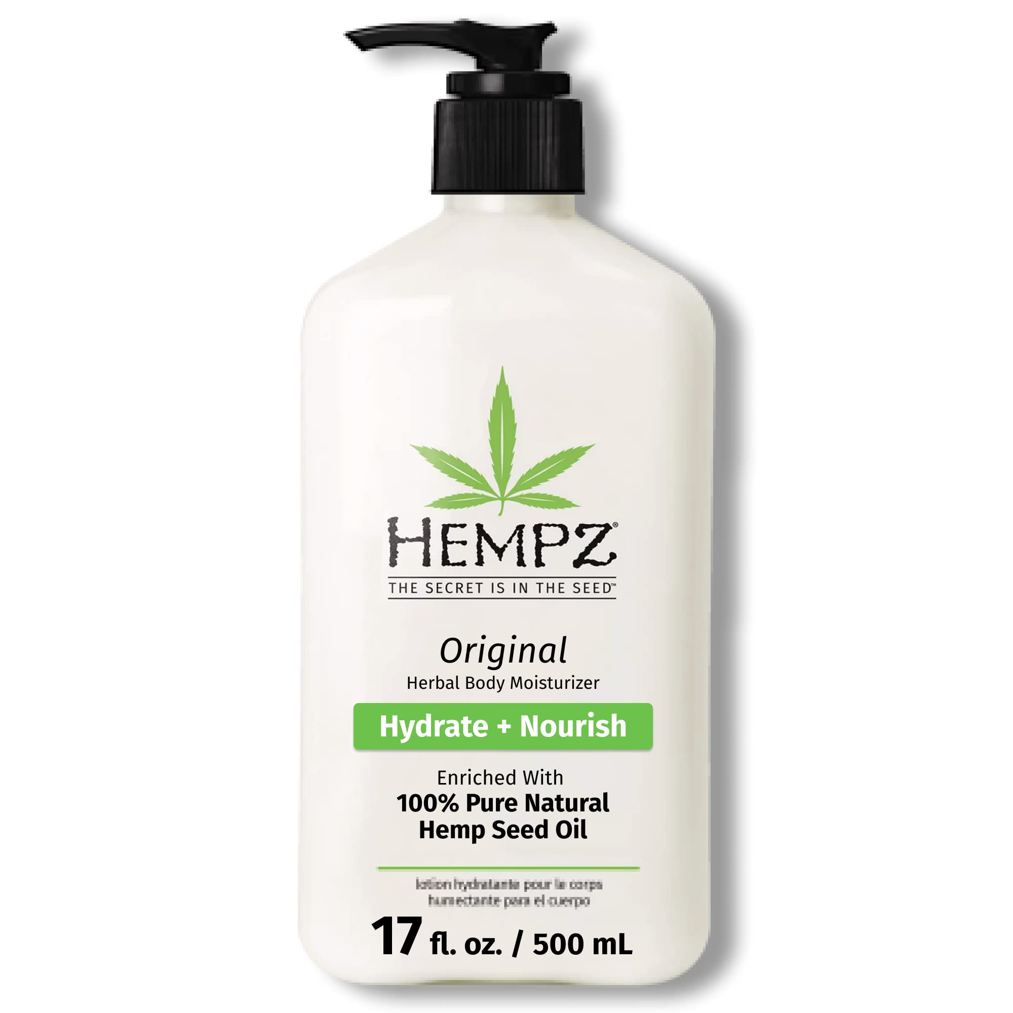 Hempz Original: aceite de semilla de cáñamo para hidratación profunda de la piel