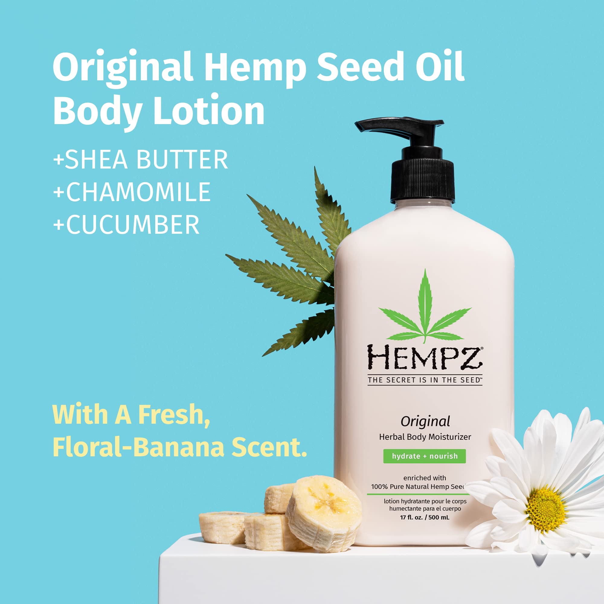 Hempz Original con ginseng: fragancia ligera para uso diario