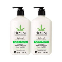Hempz Original huile de chanvre dans une bouteille, soin hydratant essentiel.