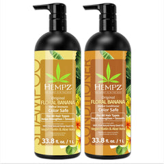 Hempz Shampoo Original en botella, limpia e hidrata cabello seco y dañado.