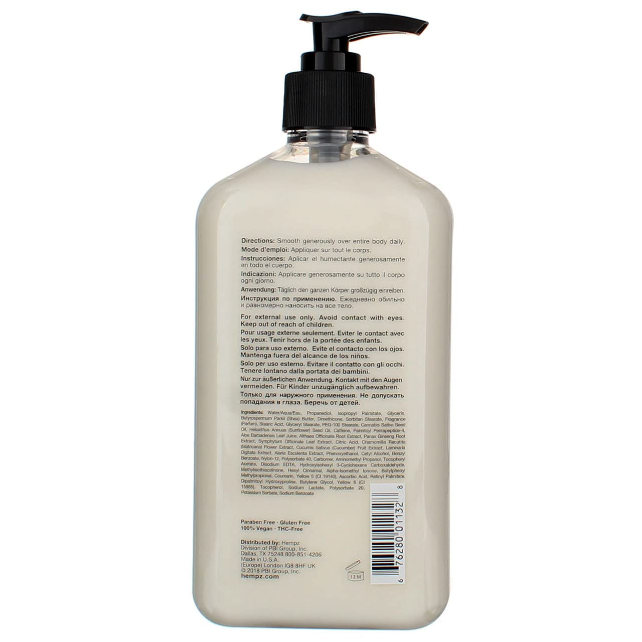 Hempz Soin Corporel velouté, absorption rapide et douceur.