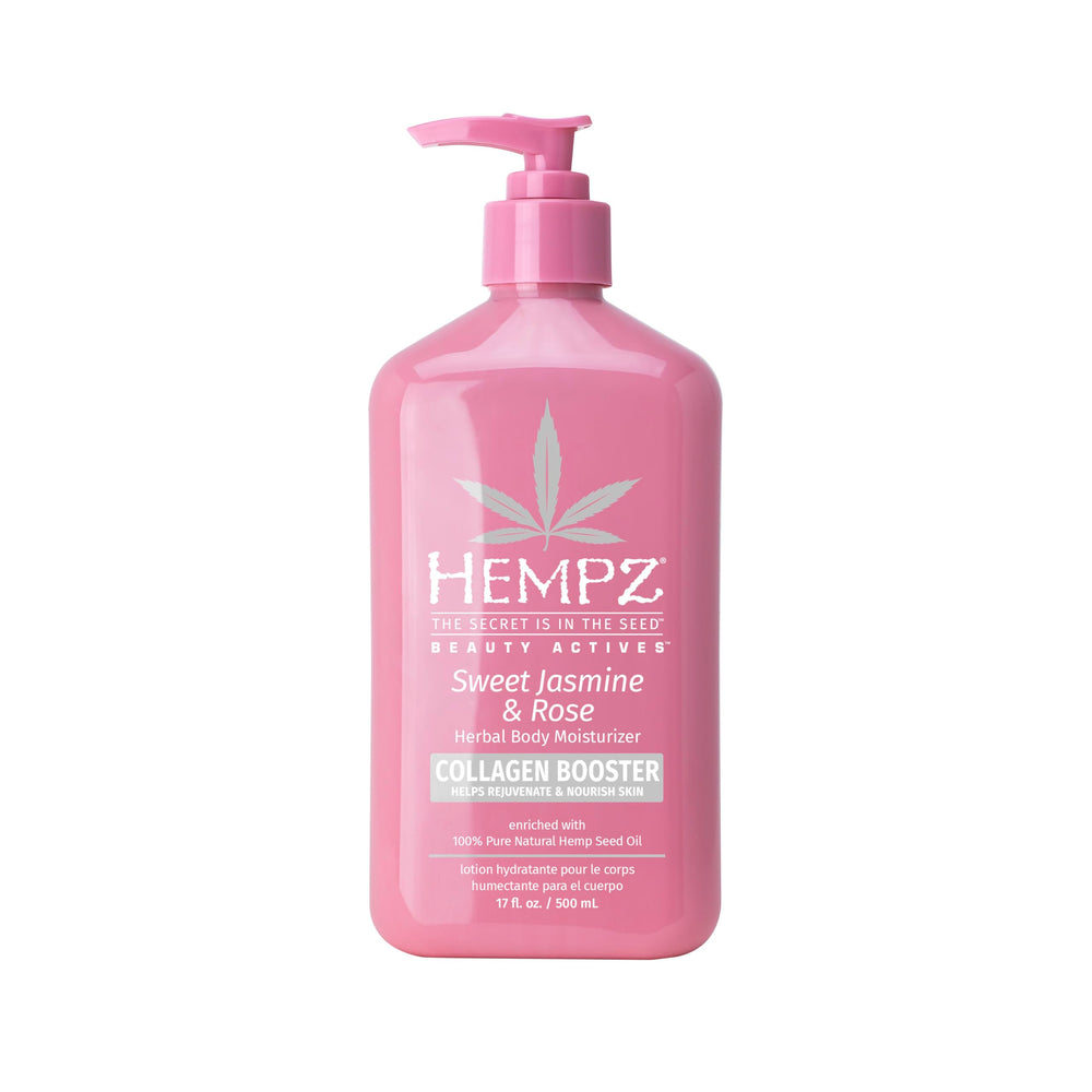 Hempz Sweet Jasmine & Rose, crema corporal en frasco, hidratación suave para piel seca