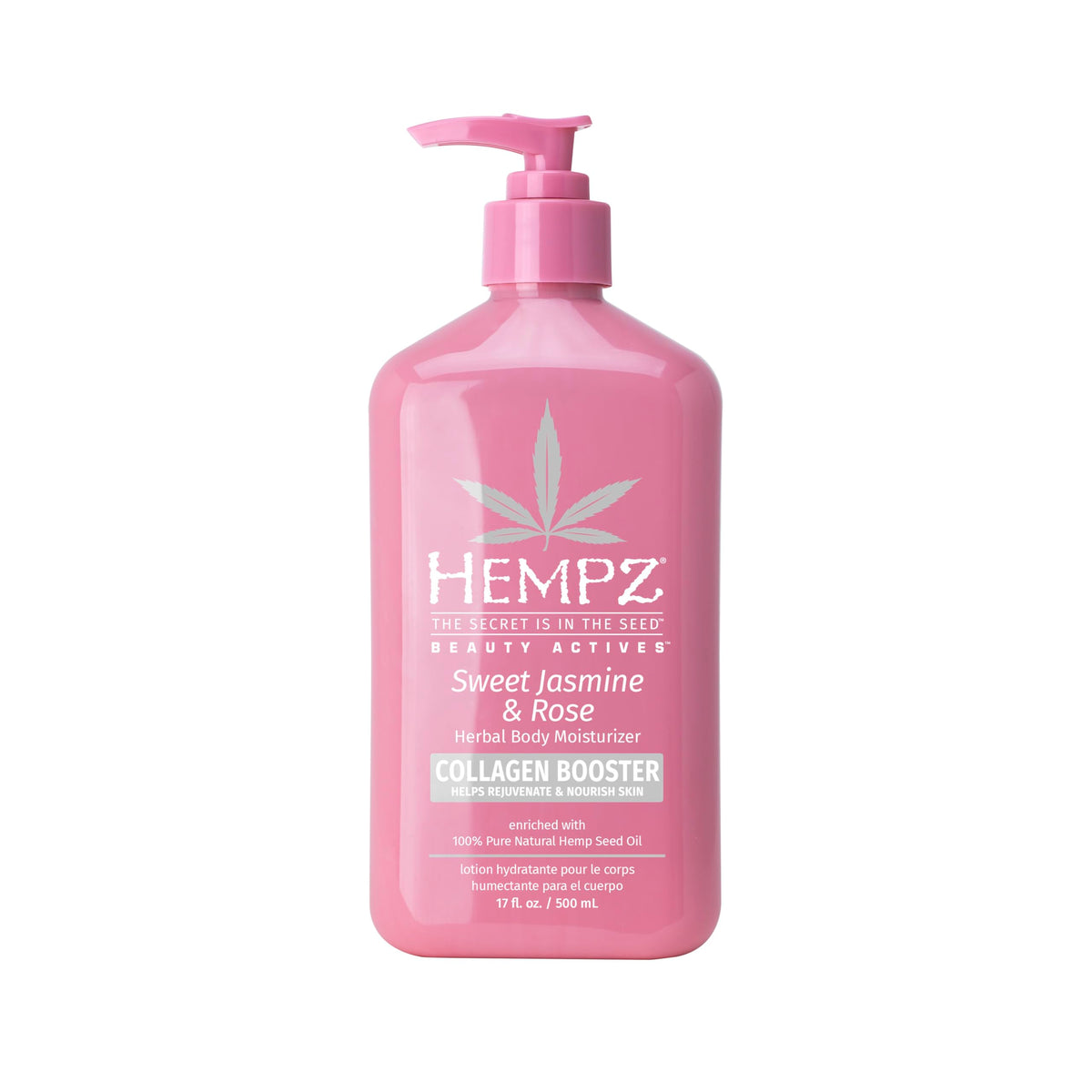 Hempz Sweet Jasmine & Rose, crema corporal en frasco, hidratación suave para piel seca