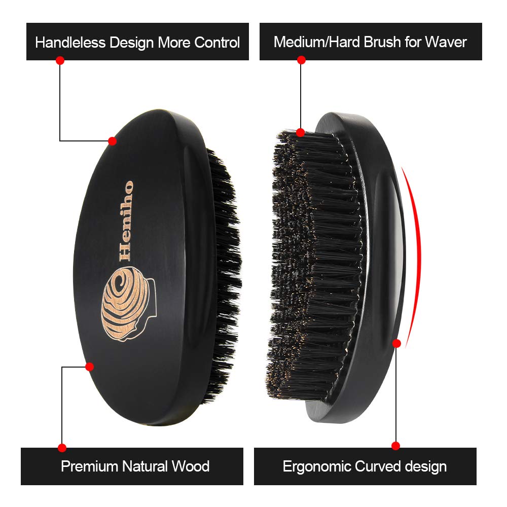 Cepillo de onda curvo Heniho de madera Schima para peinar ondas con control.