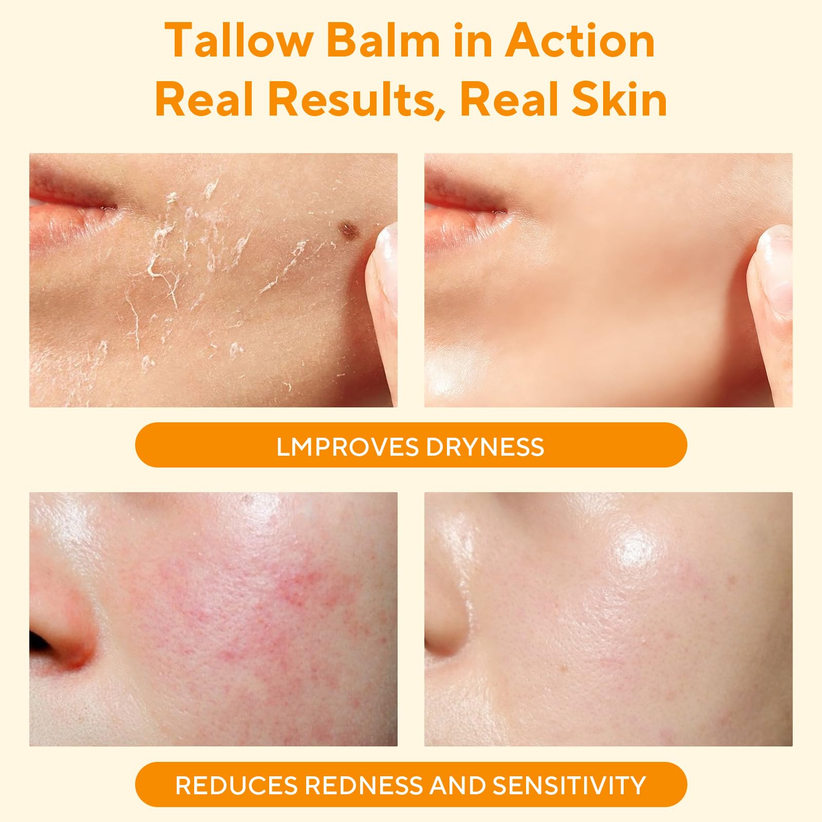Henjaca Tallow para zonas secas del cuerpo.