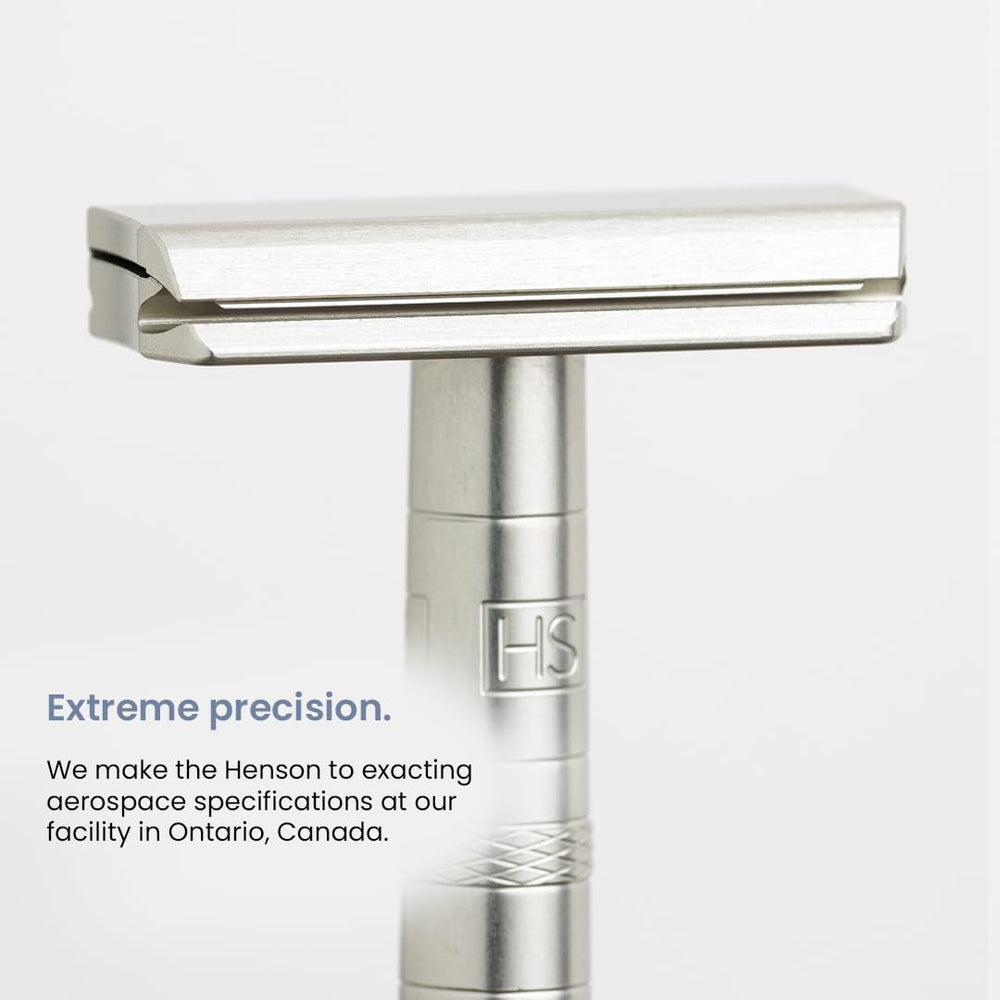 Empaque ecológico de Henson Shaving de cobre, alternativa sostenible.