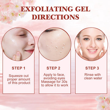 Enfoque en poros con Hepanio gel exfoliante para piel limpia.
