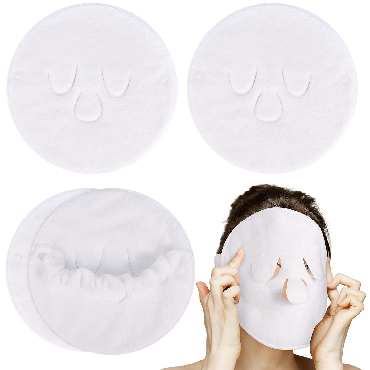 HEQU: toalla facial 4-pack para cuidado diario de la piel y absorción de productos.