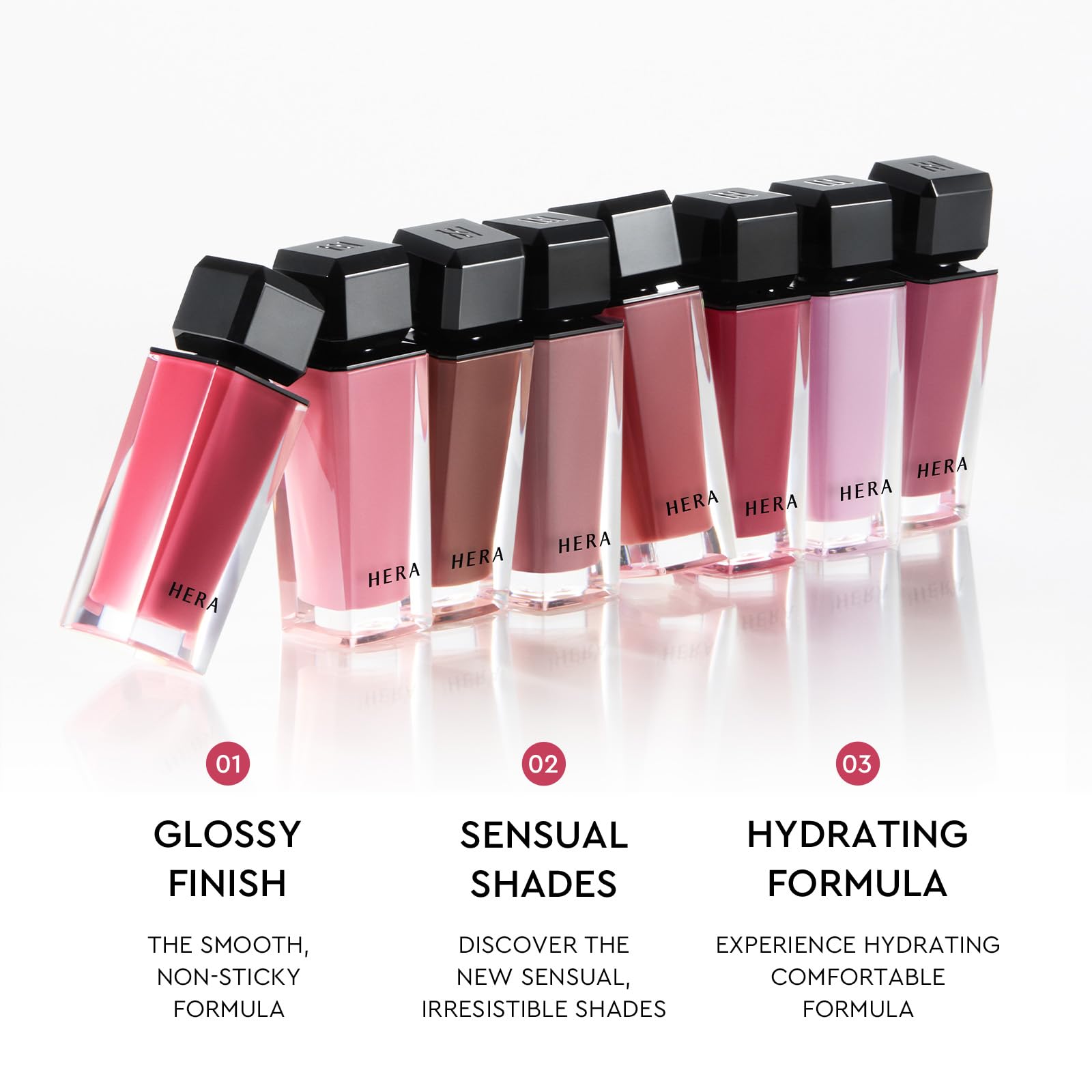 HERA Sensual Nude Gloss 415 Brownie Boy, tono MLBB que realza la coloración natural.