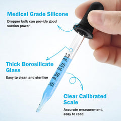 Herain cuerpo de vidrio brillante que facilita ver el contenido