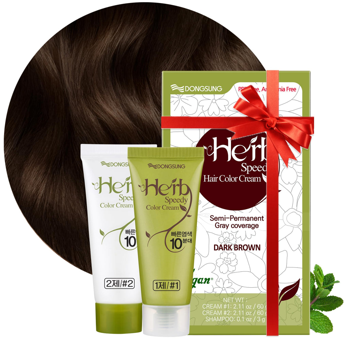 Herb Speedy Color Crema aplicación rápida para tono castaño oscuro