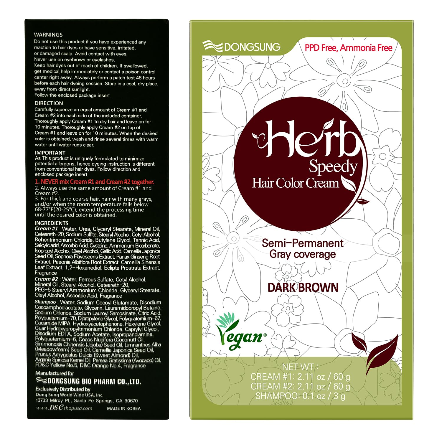 Herb Speedy Color Crema probada dermatológicamente para tranquilidad
