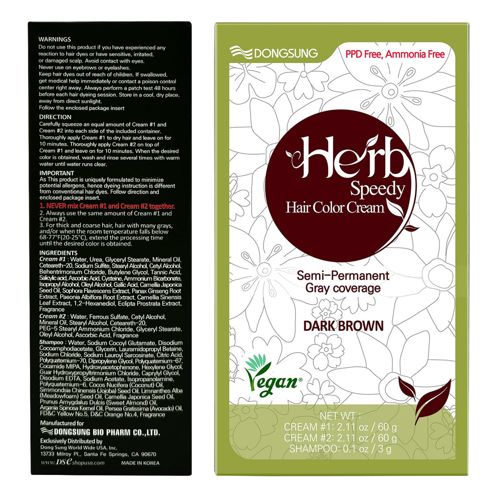 Herb Speedy Color Crema probada dermatológicamente para tranquilidad