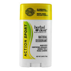 Herbal Clear Naturally desodorante en barra con empaque sostenible, uso diario seguro