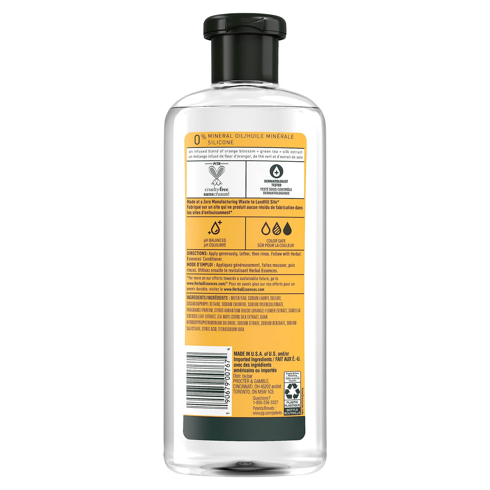 Herbal Essences Champú Azahar Naranja Ingredientes Naturales: extractos botánicos que nutren.
