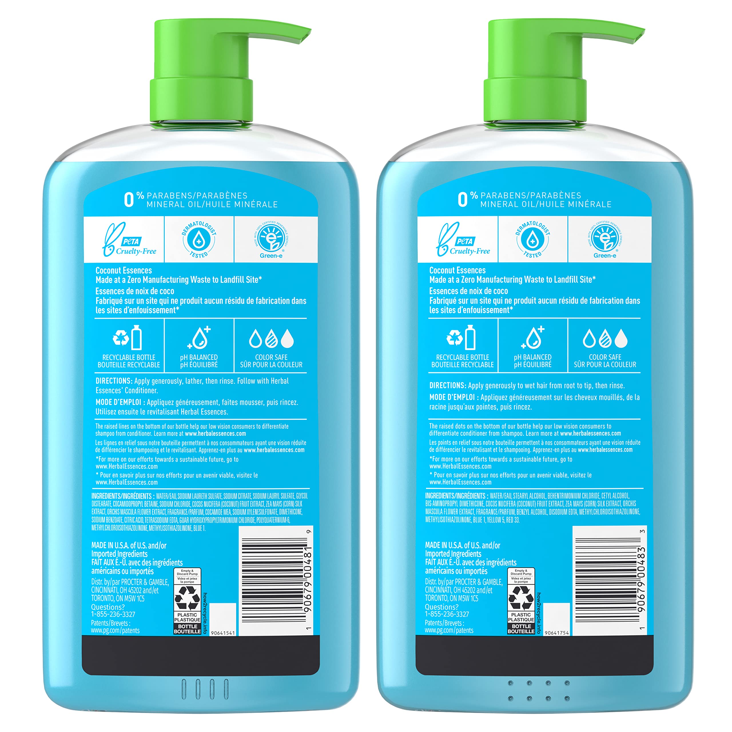 Herbal Essences Hello Hydration – bouteille recyclable, réduction des déchets.