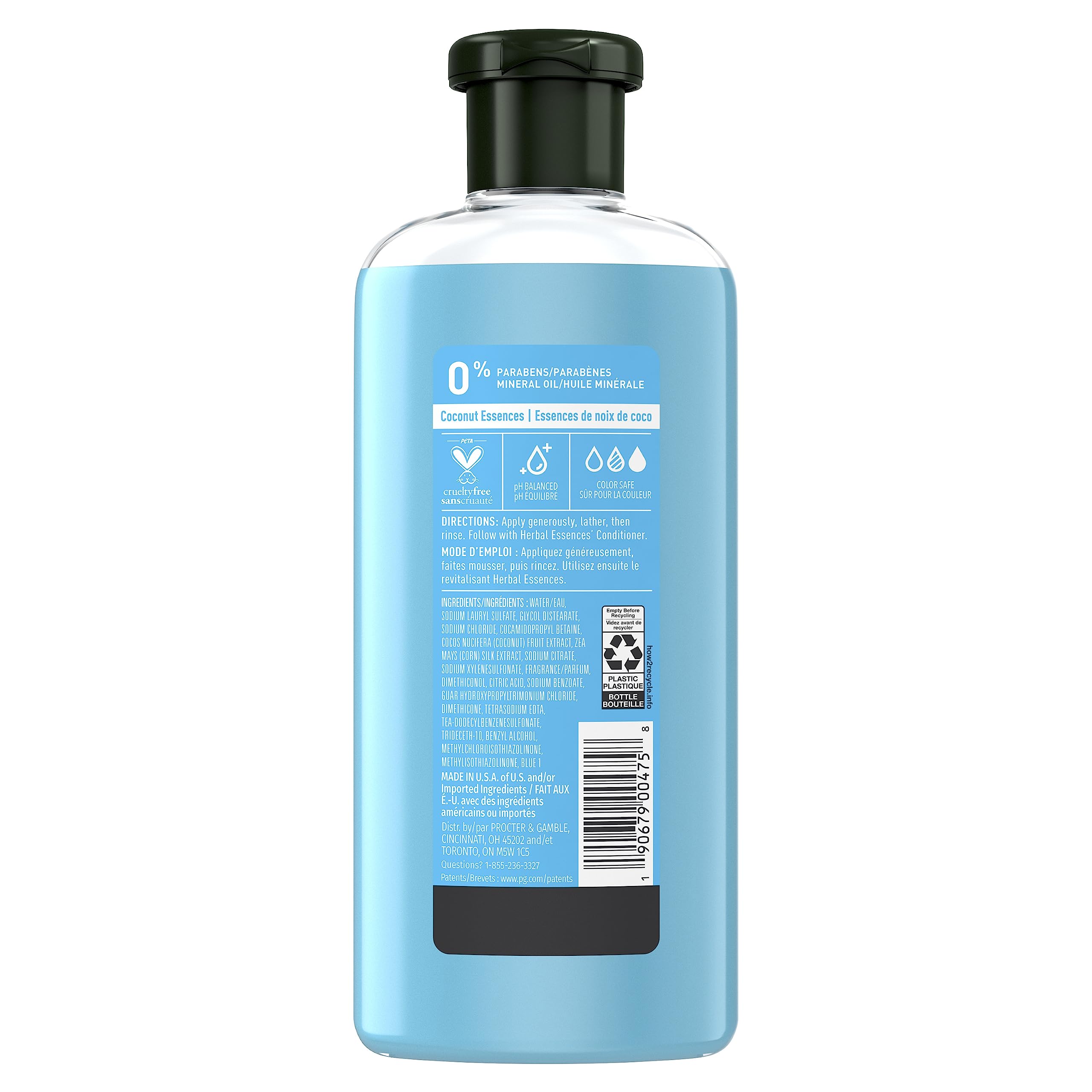Etiqueta de Herbal Essences Hello Hydration, diseño elegante para el cuidado diario.