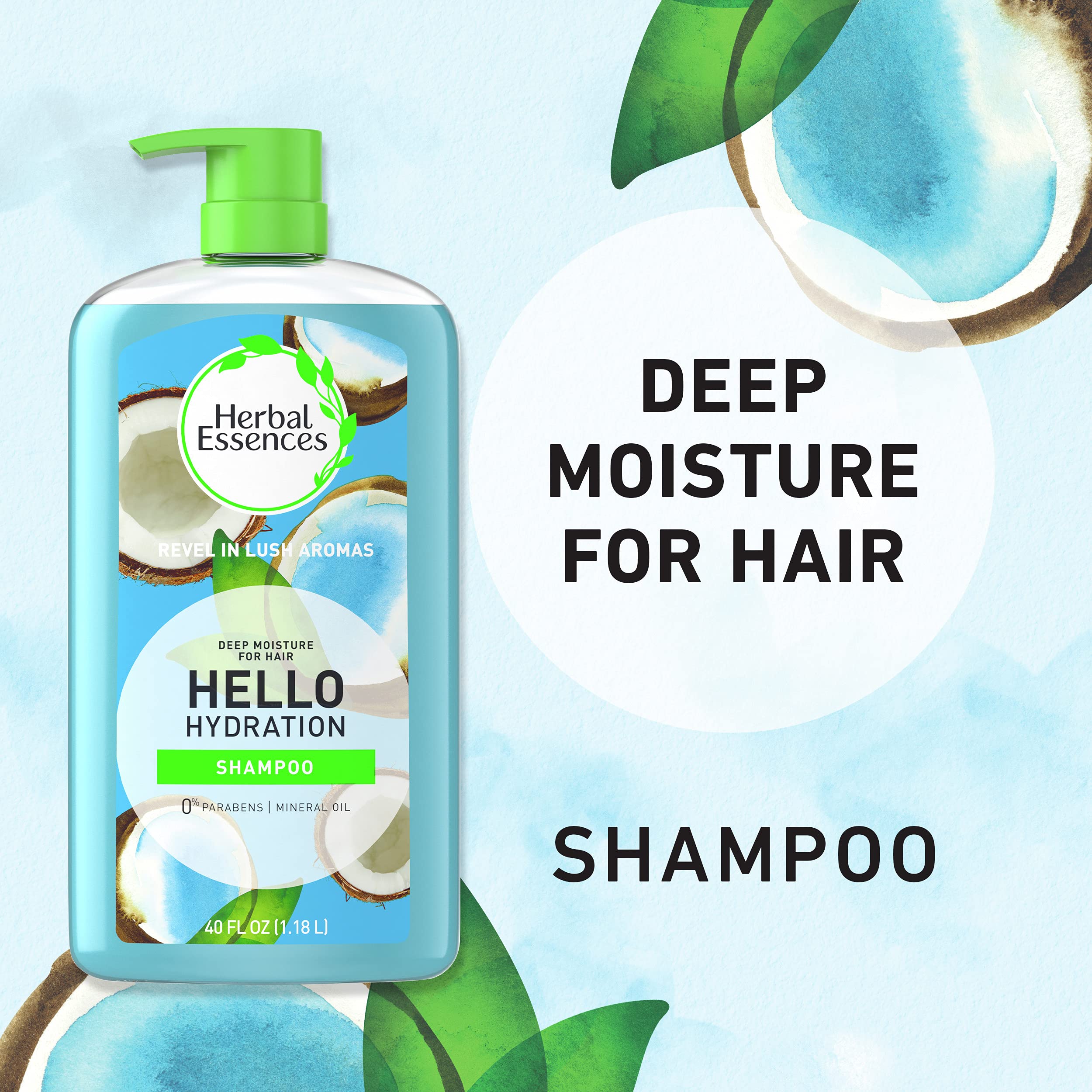 Herbal Essences Hello Hydration – ingrédient coco, parfum tropical, expérience spa à domicile.