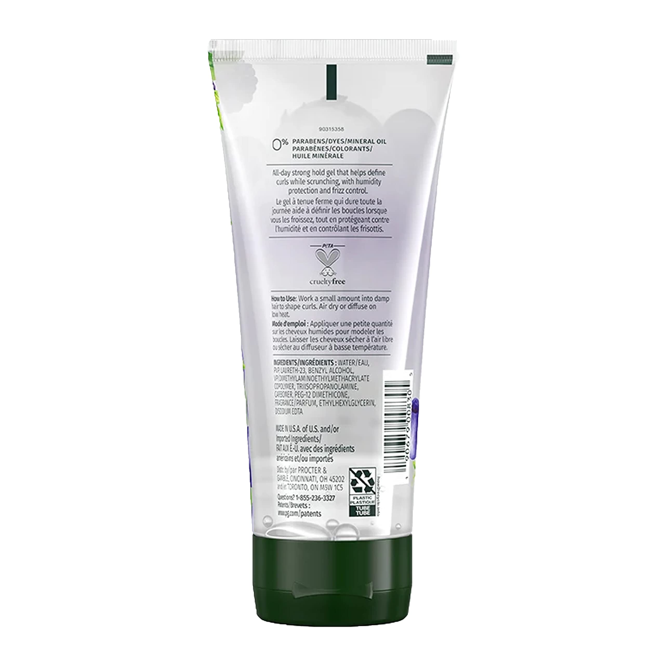 Aplicación suave del gel para rizos sin rigidez.