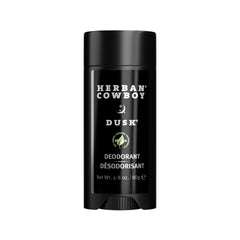 Desodorante Herban Cowboy Dusk en botella de 2.8 oz para uso diario.
