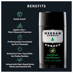 Ingrédients aromatiques Forêt d Herban Cowboy, parfum frais et naturel.