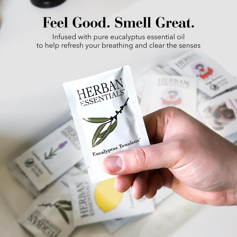 Herban Essentials toallitas-aromaterapia-eucalipto sensación spa portátil
