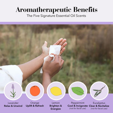 Herban Essentials: toallitas aromaterapia lavanda para sensación calmante