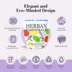 Herban Essentials: toallitas manos, rostro y cuerpo para higiene diaria