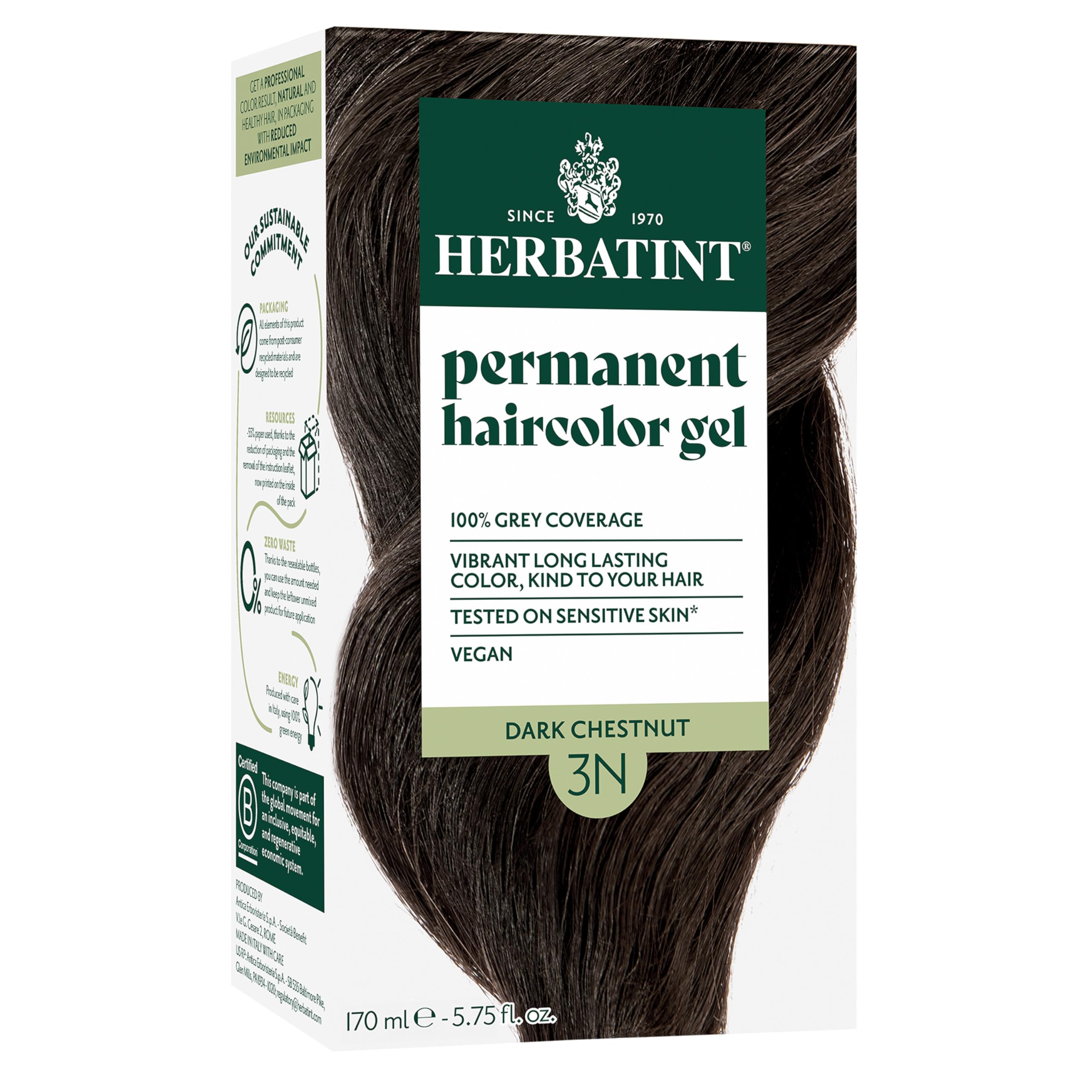 Herbatint 3N Castano Oscuro aplicado para cobertura total de canas.