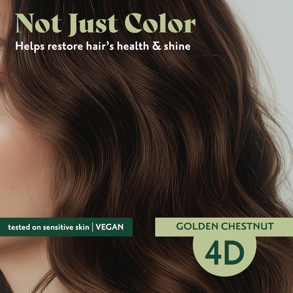 Herbatint 4D Golden Chestnut fórmula sin alcohol cuida el cuero cabelludo.