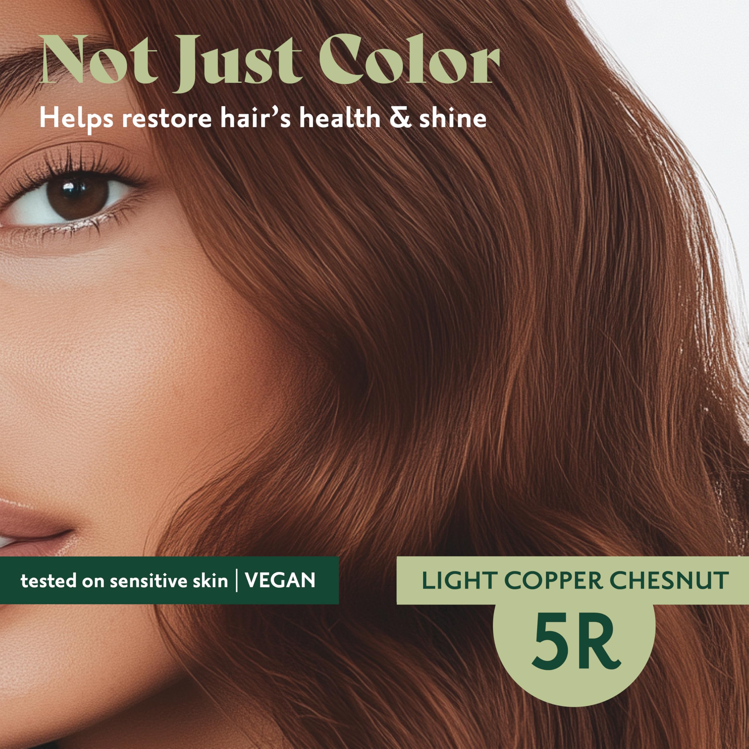 Resultado natural y cobre suave, adecuado para cabello con canas